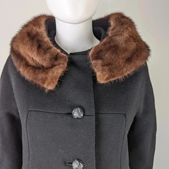 Vintage 50's/60's Franklin Simon New York Wool Dress Coat - Picture 4 of 7